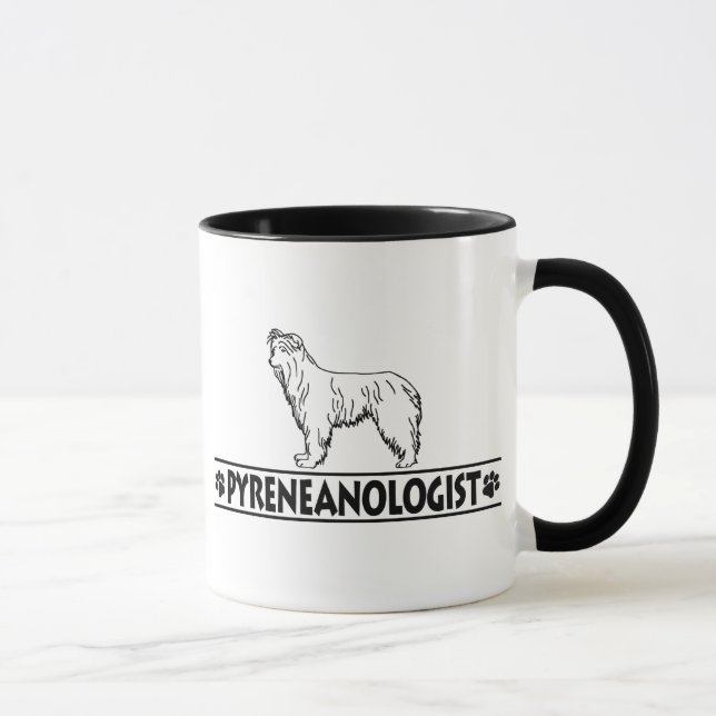 Humorvoller Pyrenean Schäfer Tasse (Rechts)