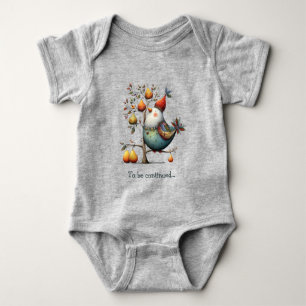 Humorvoller Rebhuhn in einem Birnbaum Whimsical  Baby Strampler