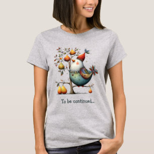 Humorvoller Rebhuhn in einem Birnbaum Whimsical  T-Shirt
