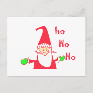 Humorvoller Santa-Maus: Einzigartige festliche Kun Feiertagspostkarte