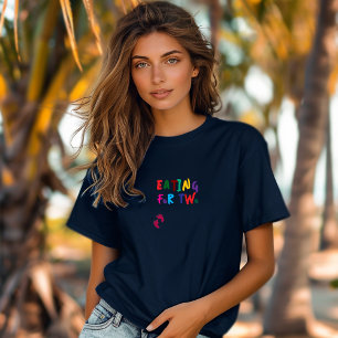 Humorvoller Schwangerschafts-Fingerabdruck bunt T-Shirt