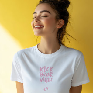 Humorvoller Schwangerschafts-Fingerabdruck rosa T-Shirt
