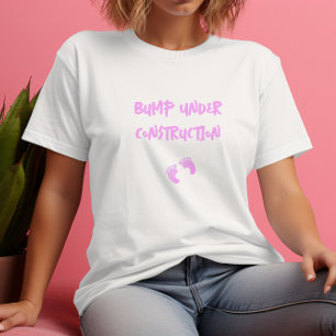 Humorvoller Schwangerschafts-Fingerabdruck rosa T-Shirt