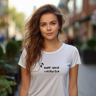 Humorvoller Schwangerschaftsfingerabdruck schwarz T-Shirt