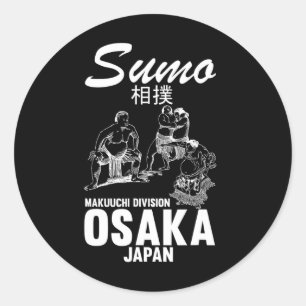Humorvoller Sumo-Ringer Judo Osaka Japan Ringer S Runder Aufkleber