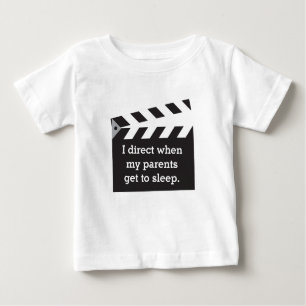 Humorvoller Titel-Direktor Board Schwarzweiss Baby T-shirt