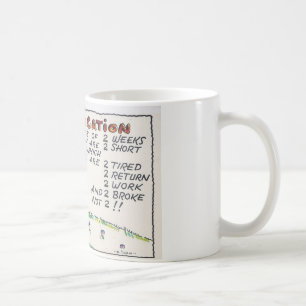 Humorvoller Vintage-Urlaub-Hase Kaffeetasse