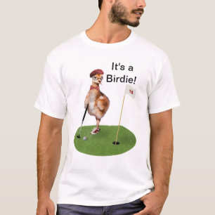 Humorvoller Vogel, der Golf, kundengerechten Text T-Shirt
