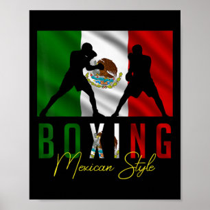 Humorvolles Boxen Mexikanisches Sparring Kickboxen Poster