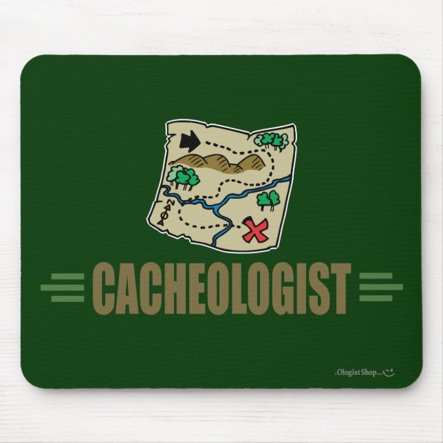 Humorvolles Geocaching Mousepad (Vorne)