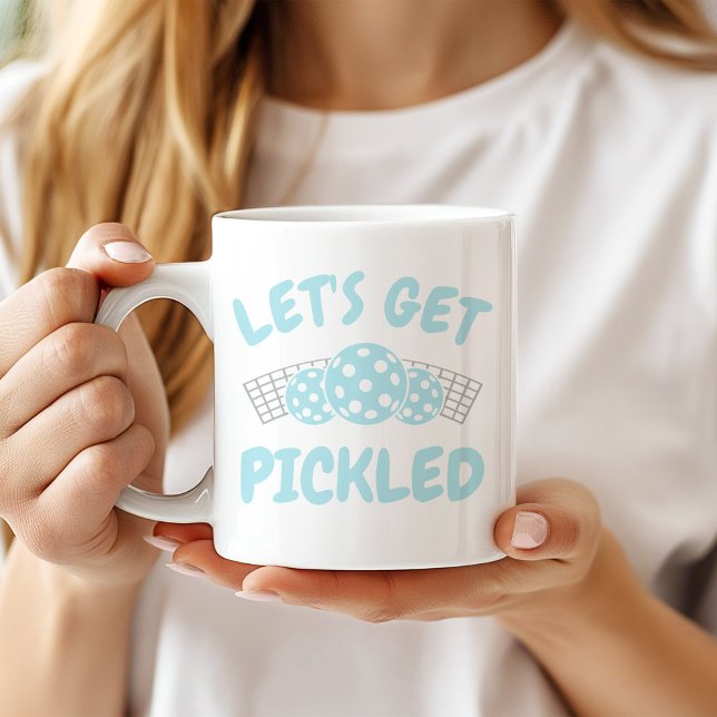 Humorvolles Lasst uns eingelegt werden  Kaffeetasse (Von Creator hochgeladen)