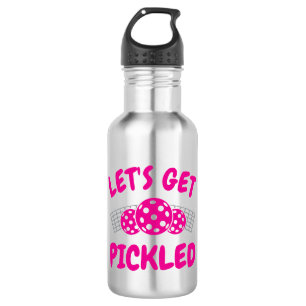 Humorvolles Let's Get Pickled Edelstahlflasche