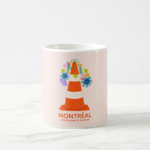 Humorvolles Montréal orange Kegel Stadtgeschenk Kaffeetasse
