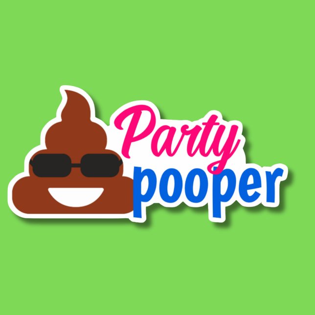 Humorvolles Party Pooper wasserdicht Aufkleber (Von Creator hochgeladen)