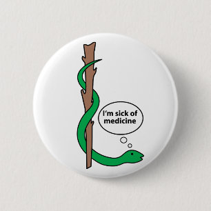 Humorvolles Personal von Asclepius Button