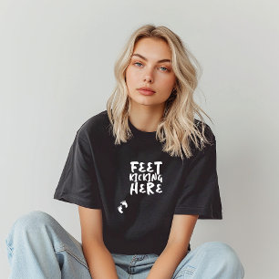 Humorvolles Schwangerschafts-Fingerabdruck weißes T-Shirt