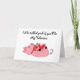 Humorvolles Schweinchen-Valentinsgruß Feiertagskarte