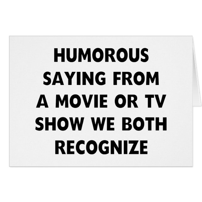 Humorvolles Sprichwort (Vorderseite (Horizontal))