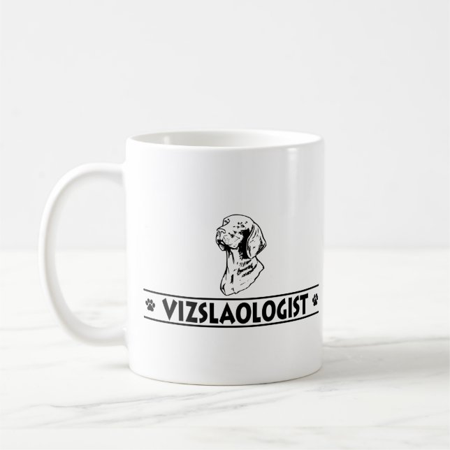 Humorvolles Vizsla Kaffeetasse (Links)