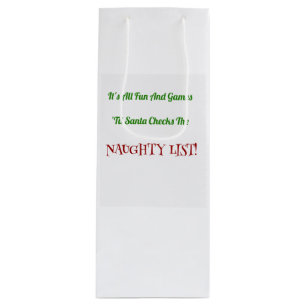 Humorvolles Weihnachtsfreche Liste dekorativ Geschenktüte Für Weinflaschen