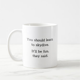 Humour Funny Sky Diving Kaffeetasse