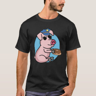 Humour Police Doughnut Pig Polizist Polizist Sheri T-Shirt