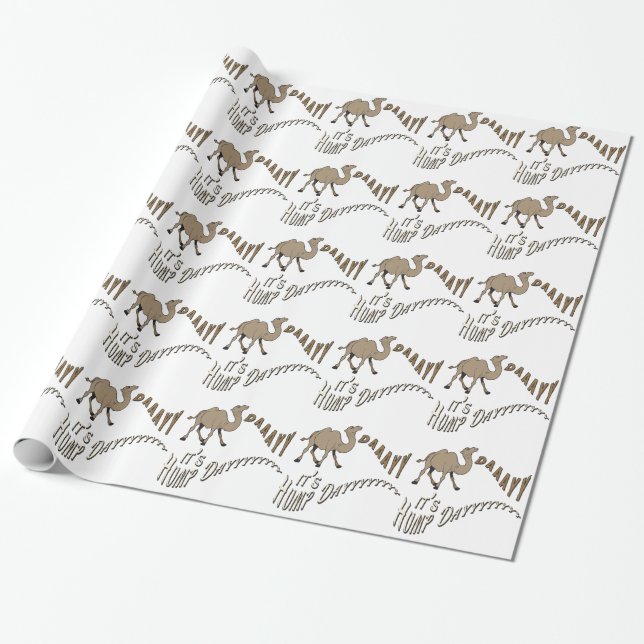 Hump Daayyy White Wrapping Paper Geschenkpapier (Ungerollt)