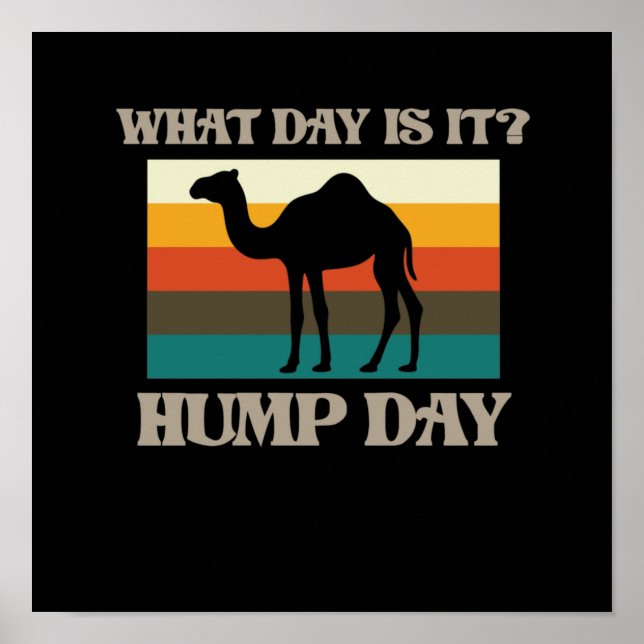 Hump Day Camel Animal Lover Camels Pet Owner Graph Poster (Vorne)