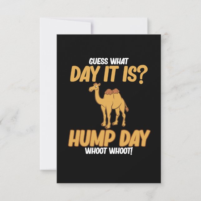 Hump Day Camel Animal Lover Camels Pet Owner Graph RSVP Karte (Vorderseite)