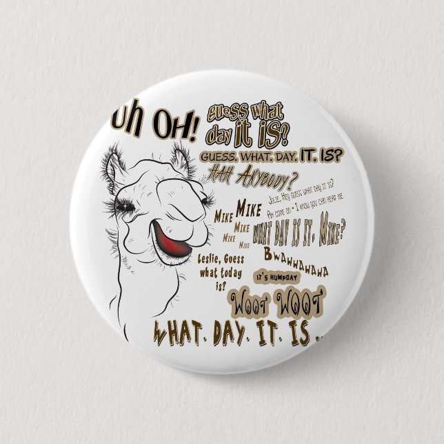 Hump Day Camel Button (Vorderseite)