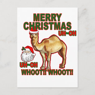 Hump Day Camel Santa Christmas T - Shirt NM.png Feiertagspostkarte