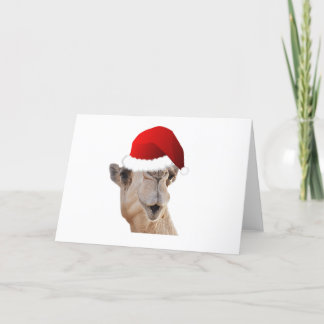 Hump Day Camel Santa Claus Hat Feiertagskarte
