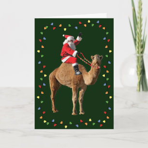 Hump Day Camel & Santa Merry Weihnachtskarten Feiertagskarte