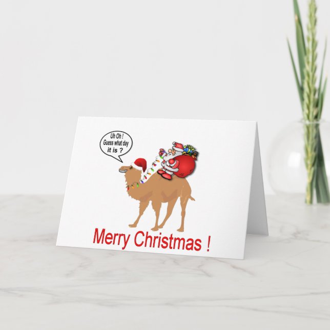 Hump Day Camel Weihnachten mit dem Weihnachtsmann (Vorderseite)