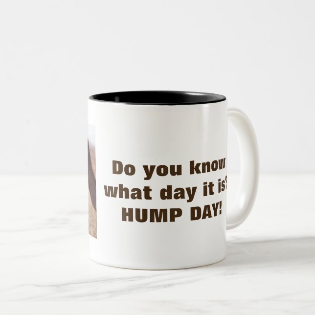 Hump Day Camels Zweifarbige Tasse (VorderseiteRechts)