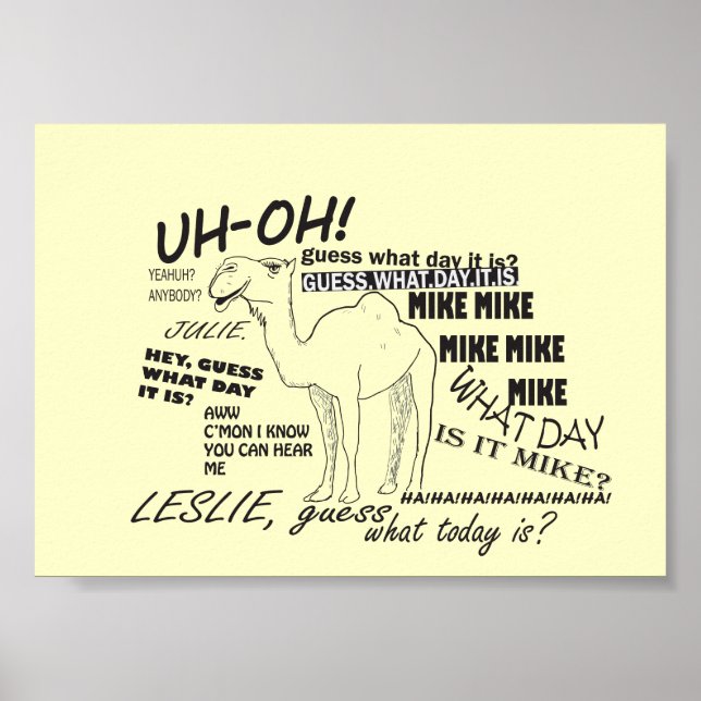 Hump Day Funny Camel Poster (Vorne)
