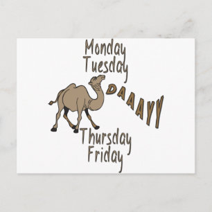 Hump Day Week Days Postkarte