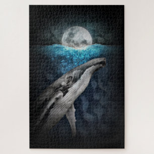 Humpback Whale durch Mondlicht Puzzle