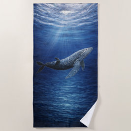 Humpback Whale Ocean Beach Towel Strandtuch