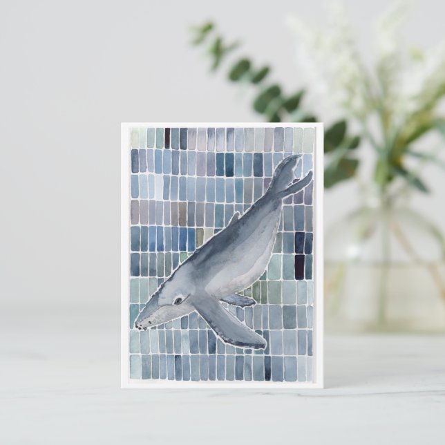 Humpback Whale Postcard Postkarte (Stehend Vorderseite)