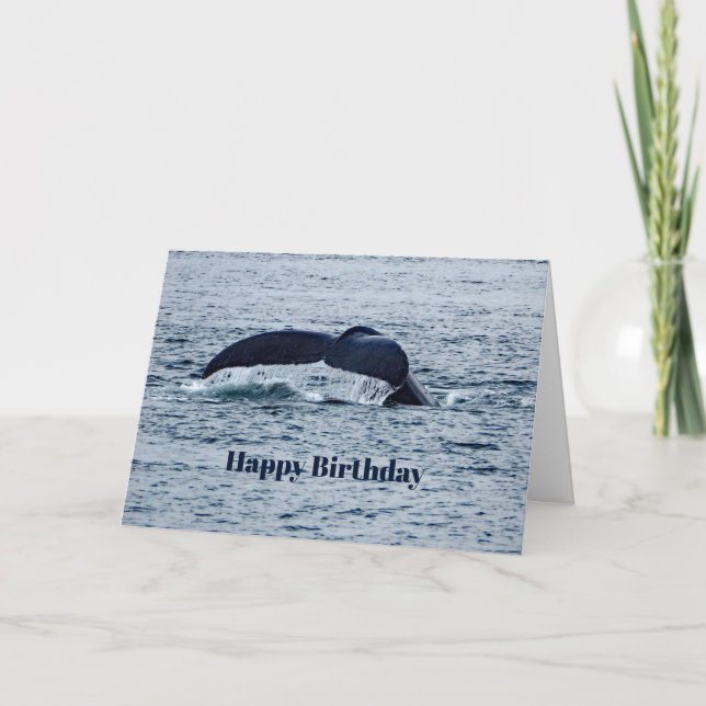 Humpback Whale Schwanz Alaska Foto Geburtstag Karte (Vorderseite)
