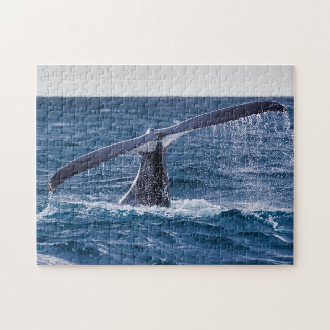 Humpback Whale Schwanz Fluke Off Surfers Paradies Puzzle (Horizontal)