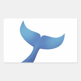 Humpback Whale Schwanz V2 Rechteckiger Aufkleber