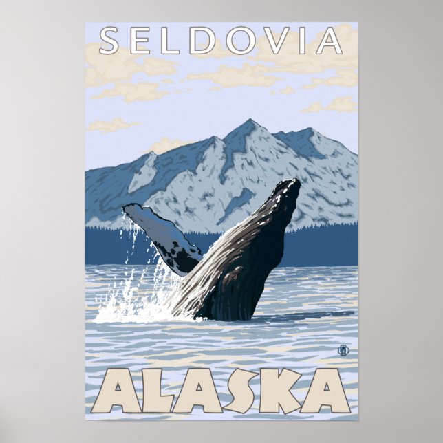 Humpback Whale - Seldovia, Alaska Poster (Vorne)
