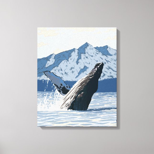Humpback Whale - Seward, Alaska Leinwanddruck (Vorderseite)
