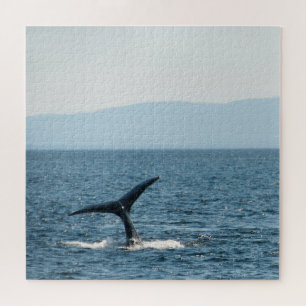 Humpback Whale Tale Landschaftlich Alaska Jigsaw P Puzzle