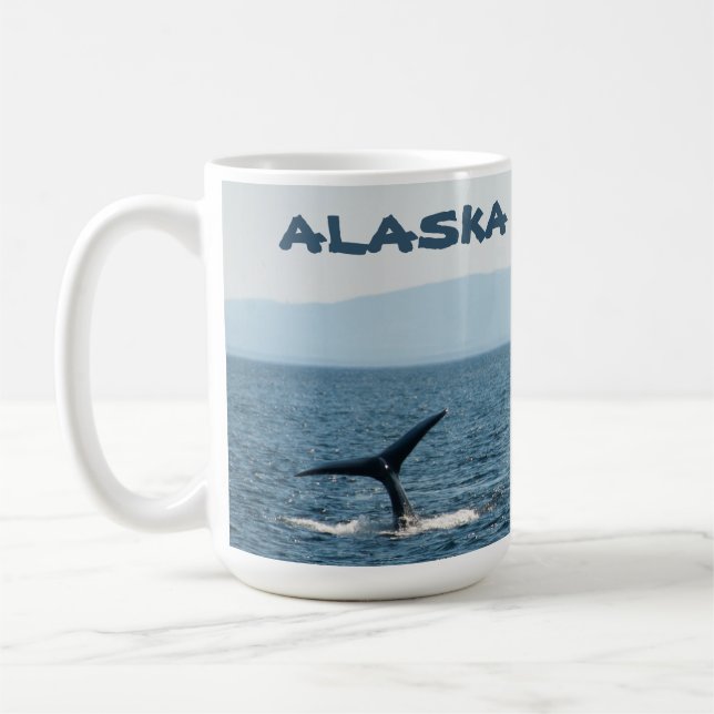 Humpback Whale Tale Landschaftlich Alaska Kaffee T Kaffeetasse (Links)