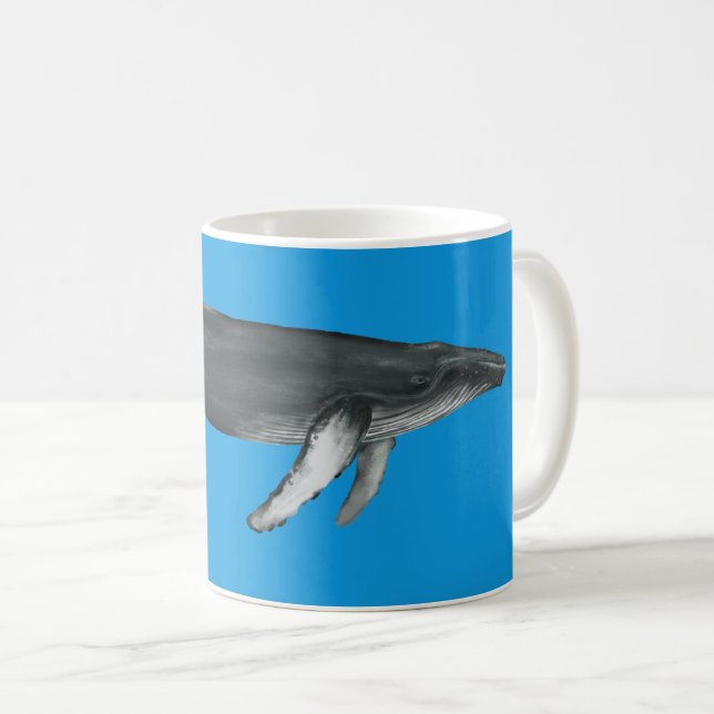 Humpback Whale Tasse Blue (VorderseiteRechts)
