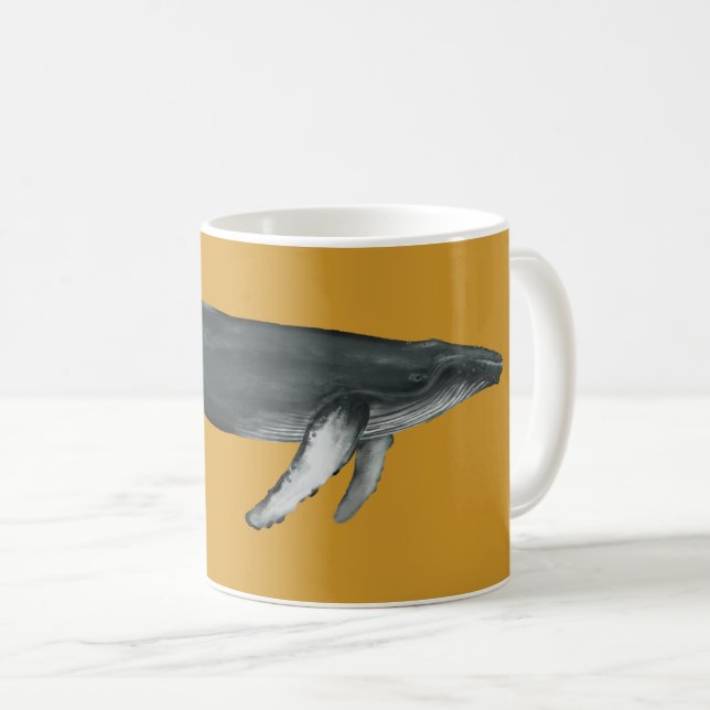Humpback Whale Tassen Yellow (VorderseiteRechts)