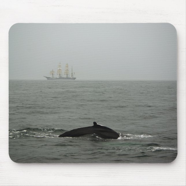 Humpback Whale und Tall Ship Mousepad (Vorne)